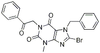 1H-purine-2,6-dione,8-bromo-3,7-dihydro-3-methyl-1-(2-oxo-2-phenylethyl)-7-(phenylmethyl)- Structure,485821-22-5Structure