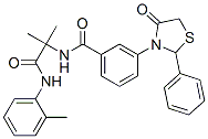 Benzamide, n-[1,1-dimethyl-2-[(2-methylphenyl)amino]-2-oxoethyl]-3-(4-oxo-2-phenyl-3-thiazolidinyl)-(9ci) Structure,489434-30-2Structure