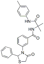 Benzamide, n-[1,1-dimethyl-2-[(4-methylphenyl)amino]-2-oxoethyl]-3-(4-oxo-2-phenyl-3-thiazolidinyl)-(9ci) Structure,489434-31-3Structure