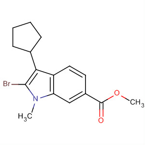 2-Bromo-3-cyclopentyl-1-methylindole-6-carboxylic acid methyl ester Structure,494799-35-8Structure