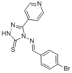 4-[(4-Bromophenyl)methylideneamino]-5-pyridin-4-yl-2h-1,2,4-triazole-3(4h)-thione Structure,500278-32-0Structure