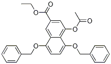 4-(Acetyloxy)-5,8-bis(phenylmethoxy)-2-naphthalenecarboxylic acid ethyl ester Structure,500776-95-4Structure