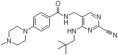 N-[[2-cyano-4-(2,2-dimethylpropylamino)pyrimidin-5-yl ]methyl ]-4-(4-methylpiperazin-1-yl)benzamide Structure,501000-36-8Structure