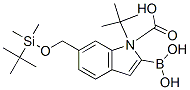 1H-Indole-1-carboxylic acid, 2-borono-6-[[[(1,1- dimethylethyl)dimethylsilyl]oxy]methyl]-, 1-(1,1-dimethylethyl) ester Structure,501364-51-8Structure