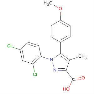 1-(2,4-Dichlorophenyl)-5-(4-methoxyphenyl)-4-methyl-1h-pyrazole-3-carboxylic acid Structure,501426-60-4Structure