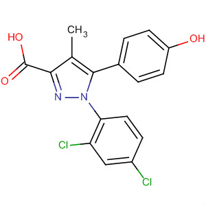 1-(2,4-Dichlorophenyl)-5-(4-hydroxyphenyl)-4-methyl-1h-pyrazole-3-carboxylic acid Structure,501426-61-5Structure