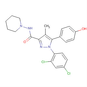 N-(piperidin-1-yl)-5-(4-hydroxyphenyl)-1-(2,4-dichlorophenyl)-4-methyl-1h-pyrazole-3-carboxamide Structure,502486-92-2Structure