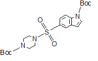 1-Boc-5-(4-tert-butoxycarbonyl-1-piperazinyl)-sulfonyl-1h-indole Structure,503045-76-9Structure