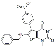 Furo[2,3-d]pyrimidine-2,4(1h,3h)-dione,1,3-dimethyl-5-(4-nitrophenyl)-6-[(phenylmethyl)amino]- Structure,503160-56-3Structure