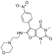 Furo[2,3-d]pyrimidine-2,4(1h,3h)-dione,1,3-dimethyl-6-[[2-(4-morpholinyl)ethyl ]amino]-5-(4-nitrophenyl)- Structure,503160-58-5Structure