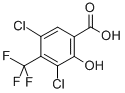 3,5-Dichloro-2-hydroxy-4-(trifluoromethyl)benzoic acid Structure,50343-81-2Structure