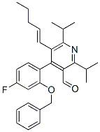 3-Pyridinecarboxaldehyde, 4-[4-fluoro-2-(phenylmethoxy)phenyl]-2,6-bis(1-methylethyl)-5-(1-penten-1-yl)- Structure,503559-82-8Structure