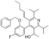 3-Pyridinemethanol, 4-[4-fluoro-2-(phenylmethoxy)phenyl]-α-methyl-2,6-bis(1-methylethyl)-5-(1-penten-1-yl)- Structure,503559-86-2Structure