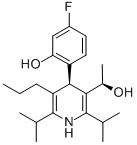 3-Pyridinemethanol, 4-(4-fluoro-2-hydroxyphenyl)-α-methyl-2,6-bis(1-methylethyl)-5-propyl-, (αR,4R)- Structure,503610-18-2Structure