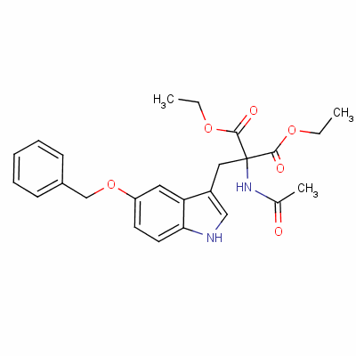 Diethyl 2-acetamido-2-((5-(phenylmethoxy)indol-3-yl)methyl)malonate Structure,50469-23-3Structure