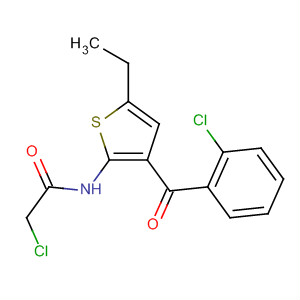 2-(Chloroacetylamino)-3-(o-chlorobenzoyl)-5-ethylthiophene Structure,50508-89-9Structure