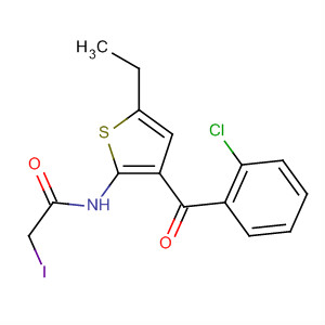 3-(O-chlorobenzoyl)-5-ethyl-2-(iodoacetylamino)thiophene Structure,50509-01-8Structure