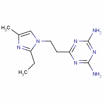 6-[2-(2-Ethyl-4-methyl-1h-imidazol-1-yl)ethyl]-1,3,5-triazine-2,4-diamine Structure,50729-78-7Structure