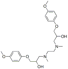 N,n’-bis[3-(p-methoxyphenoxy)-2-hydroxypropyl ]-n,n’-dimethylethylenediamine Structure,50886-73-2Structure