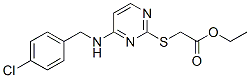 [[4-[[(4-Chlorophenyl)methyl ]amino]-2-pyrimidinyl ]thio]acetic acid ethyl ester Structure,50892-43-8Structure