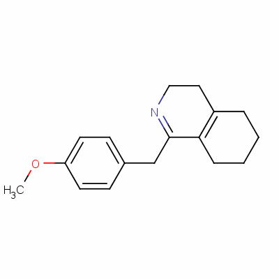 3,4,5,6,7,8-Hexahydro-1-[(4-methoxyphenyl)methyl ]isoquinoline Structure,51072-35-6Structure