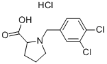 1-(3,4-Dichloro-benzyl)-pyrrolidine-2-carboxylic acid hydrochloride Structure,511544-19-7Structure