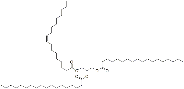 1,2-Dioctadecanoyl-3-[cis-9-octadecenoyl]-rac-glycerol Structure,51195-71-2Structure