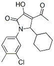 2H-Pyrrol-2-one, 4-acetyl-1-(3-chloro-4-methylphenyl)-5-cyclohexyl-1,5-dihydro-3-hydroxy- Structure,512177-18-3Structure