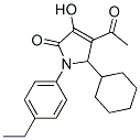 2H-Pyrrol-2-one, 4 -acetyl-5-cyclohexyl-1-(4-ethylphenyl)-1,5-dihydro-3-hydroxy- Structure,512177-36-5Structure