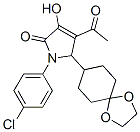 2H-Pyrrol-2-one, 4-acetyl-1-(4-chlorophenyl)-5-(1,4-dioxaspiro[4.5]dec-8-yl)-1,5-dihydro-3-hydroxy- Structure,512177-95-6Structure