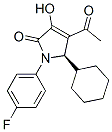 2H-Pyrrol-2-one, 4-acetyl-5-cyclohexyl-1-(4-fluorophenyl)-1,5-dihydro-3-hydroxy-, (5R)- Structure,512177-96-7Structure