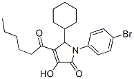 2H-Pyrrol-2-one, 1-(4-bromophenyl)-5-cyclohexyl-1,5-dihydro-3-hydroxy-4-(1-oxohexyl)- Structure,512178-19-7Structure