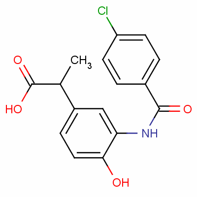 2-[3-[(4-Chlorobenzoyl)amino]-4-hydroxyphenyl ]propionic acid Structure,51234-97-0Structure