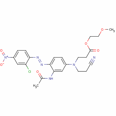 2-Methoxyethyl n-[3-(acetylamino)-4-[(2-chloro-4-nitrophenyl)azo]phenyl]-n-(2-cyanoethyl)-beta-alaninate Structure,51248-73-8Structure