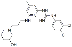 1-[3,4-Dichlorophenyl ]-3-[4-[[3-[3-hydroxypiperidino]propyl ]amino]-6-methyl-2-pyrimidinyl ]guanidine Structure,51386-93-7Structure