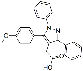 5-(4-Methoxyphenyl)-1,3-diphenyl-1h-pyrazole-4-acetic acid Structure,51431-05-1Structure