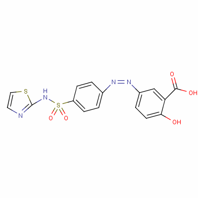 Benzoic acid,2-hydroxy-5-[2-[4-[(2-thiazolylamino)sulfonyl]phenyl]diazenyl]- Structure,515-58-2Structure