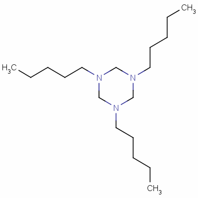 Hexahydro-1,3,5-tripentyl-1,3,5-triazine Structure,51570-89-9Structure