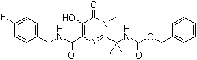 Benzyl [1-[4-[[(4-Fluorobenzyl)amino]car bonyl]-5-hydroxy-1-m ethyl-6-oxo-1,6-di hydropyrimidin-2-yl] -1-methylethyl]carba mate Structure,518048-02-7Structure