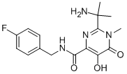 4-Pyrimidinecarboxamide, 2-(1-amino-1-methylethyl)-N-[(4-fluorophenyl)methyl]-1,6-dihydro-5-hydroxy-1-methyl-6-oxo- Structure,518048-03-8Structure