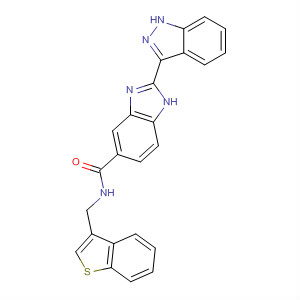 N-(benzo[b]thien-3-ylmethyl)-2-(1h-indazol-3-yl)-1h-benzimidazole-6-carboxamide Structure,518355-50-5Structure