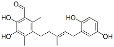 3-[(E)-5-(2,5-dihydroxyphenyl)-3-methyl-3-pentenyl ]-5,6-dihydroxy-2,4-dimethylbenzaldehyde Structure,51847-83-7Structure