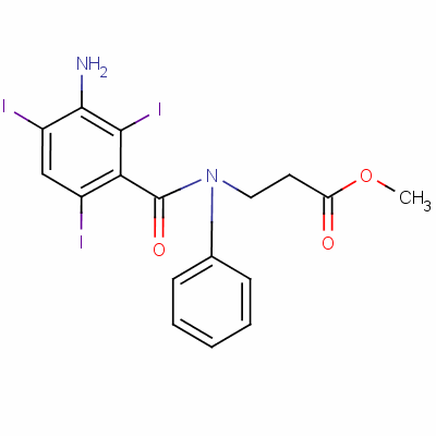 Methyl n-(3-amino-2,4,6-triiodobenzoyl)-n-phenyl-beta-alaninate Structure,51934-66-8Structure