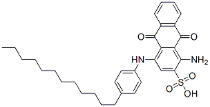 2-Anthracenesulfonic acid,l -amino-4-[(4-dodecylphenyl )amino]-9,10-dihydro-9,10-dioxo Structure,51957-84-7Structure