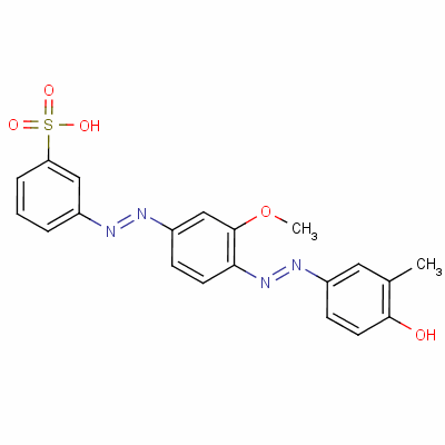 M-[[4-[(4-hydroxy-m-tolyl)azo]-3-methoxyphenyl ]azo]benzenesulphonic acid Structure,51988-22-8Structure