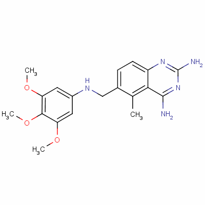 5-Methyl-6-[[(3,4,5-trimethoxyphenyl)amino]methyl]quinazoline-2,4-diamine Structure,52128-35-5Structure