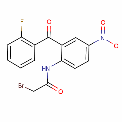 2-Bromo-n-[2-(2-fluorobenzoyl)-4-nitrophenyl ]acetamide Structure,52130-86-6Structure