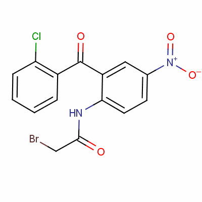 2-Bromo-n-[2-(2-chlorobenzoyl)-4-nitrophenyl ]acetamide Structure,52130-87-7Structure