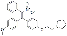 1-[2-[4-[(Z)-1-(4-methoxyphenyl)-2-nitro-2-phenylethenyl ]phenoxy]ethyl ]pyrrolidine Structure,52235-18-4Structure