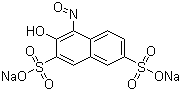 1-Nitroso-2-naphthol-3,6-disulfonic acid disodium salt Structure,525-05-3Structure